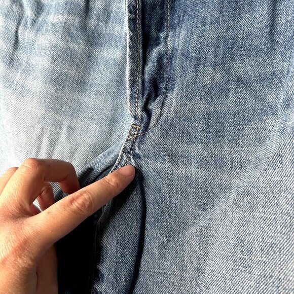 BlankNYC The Madison Crop Light Wash Blue Denim Button Fly Jeans Women's Size 27 - Picture 7 of 12